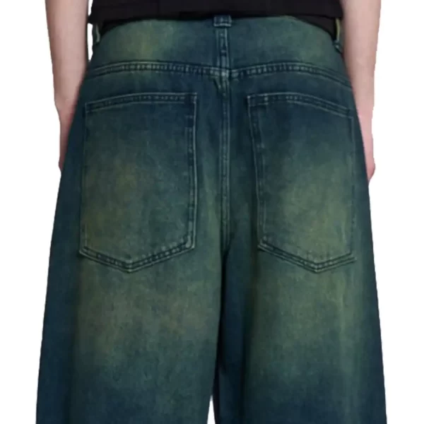 Sandblast Blue Baggy Fit Jean - 100% Cotton Denim - JFG BD - back view side